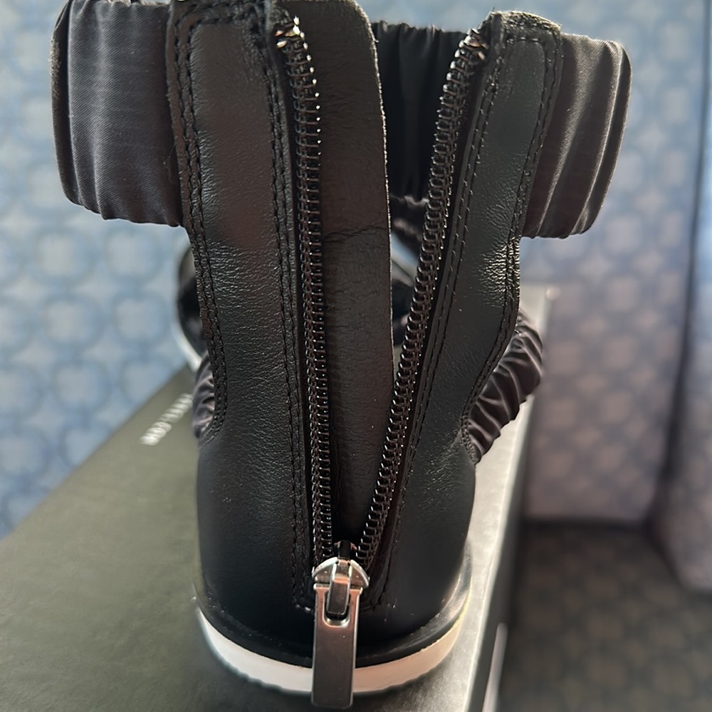NWT Sorel Ella II Ankle Strap Sandal - Black Sea Salt - Picture 4 of 13